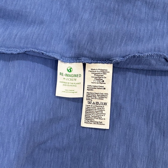 J.Crew Factory Long-Sleeve Boat Neck Artist Tee - Small - Periwinkle Blue - Picture 4 of 5